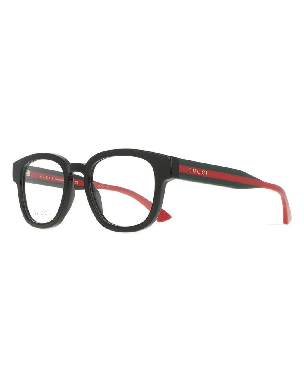 Gucci Black Gg1992O 005 Optical Frames Acetate Transparent Round for men