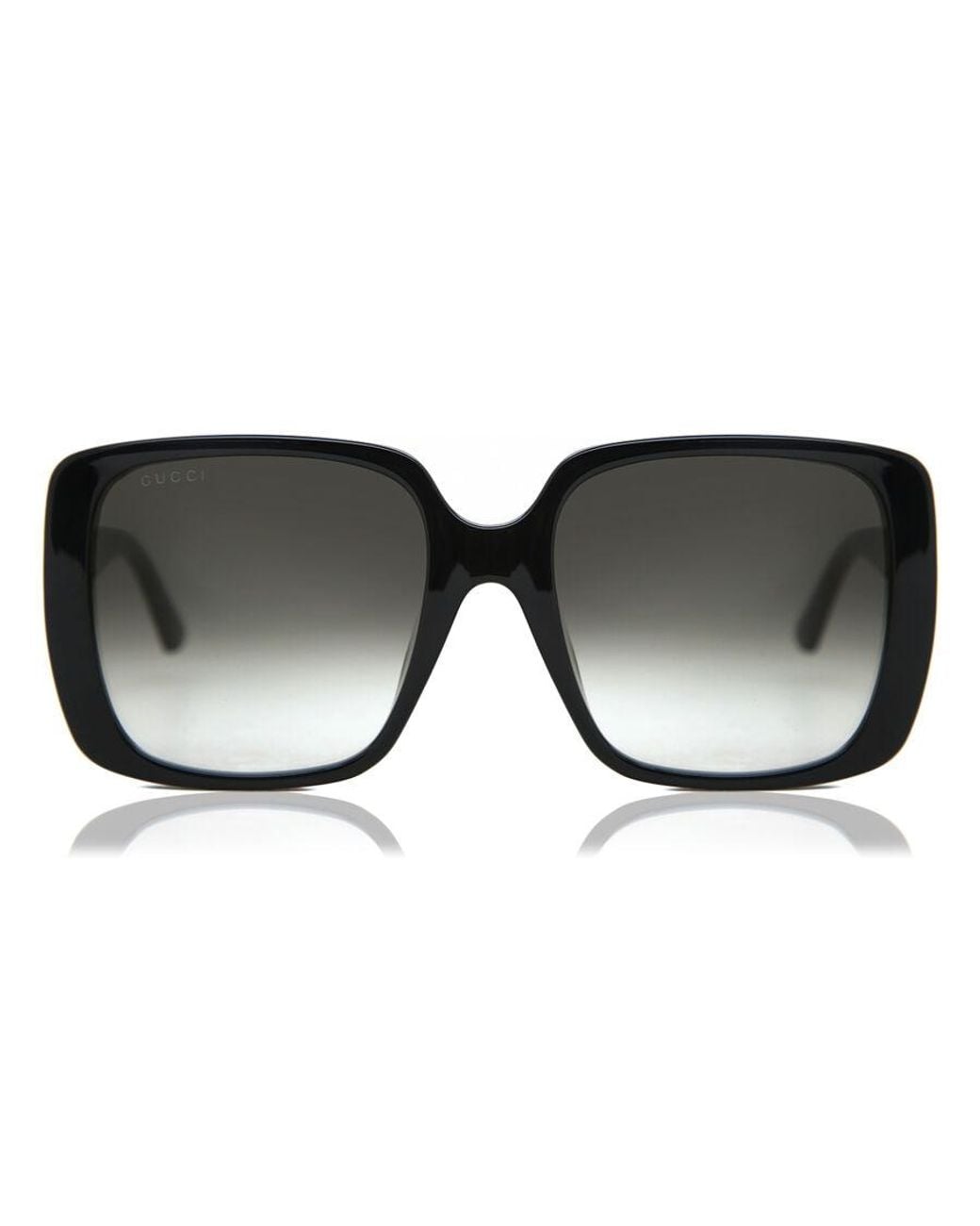 Gucci Black Lines 56mm Rectangular Sunglasses