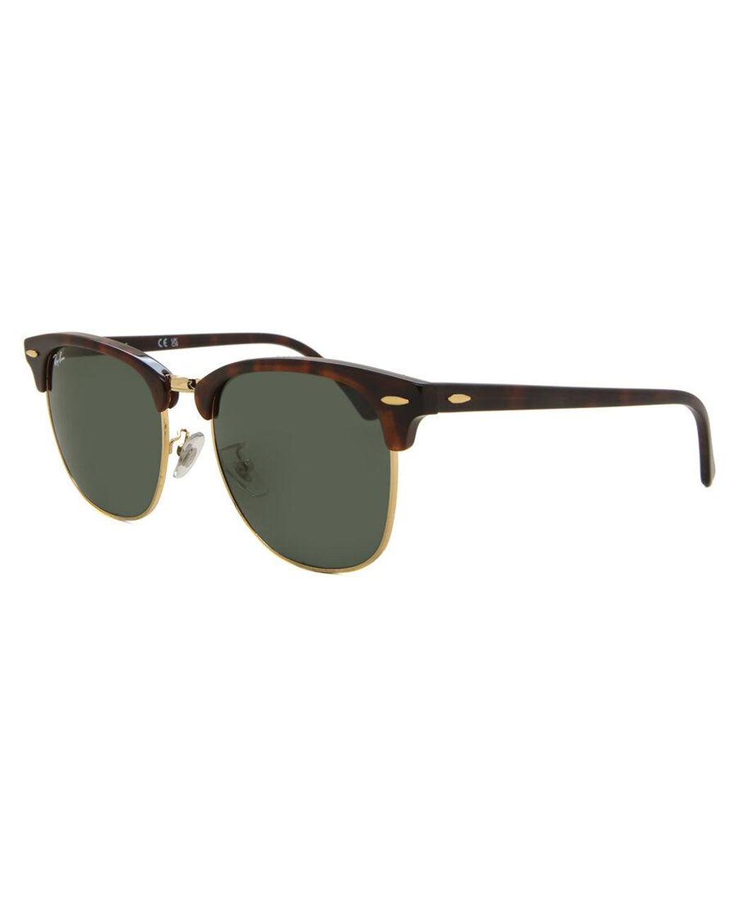 Ray-Ban Green Ray-Ban Rb3016F Clubmaster Asian Fit W0366