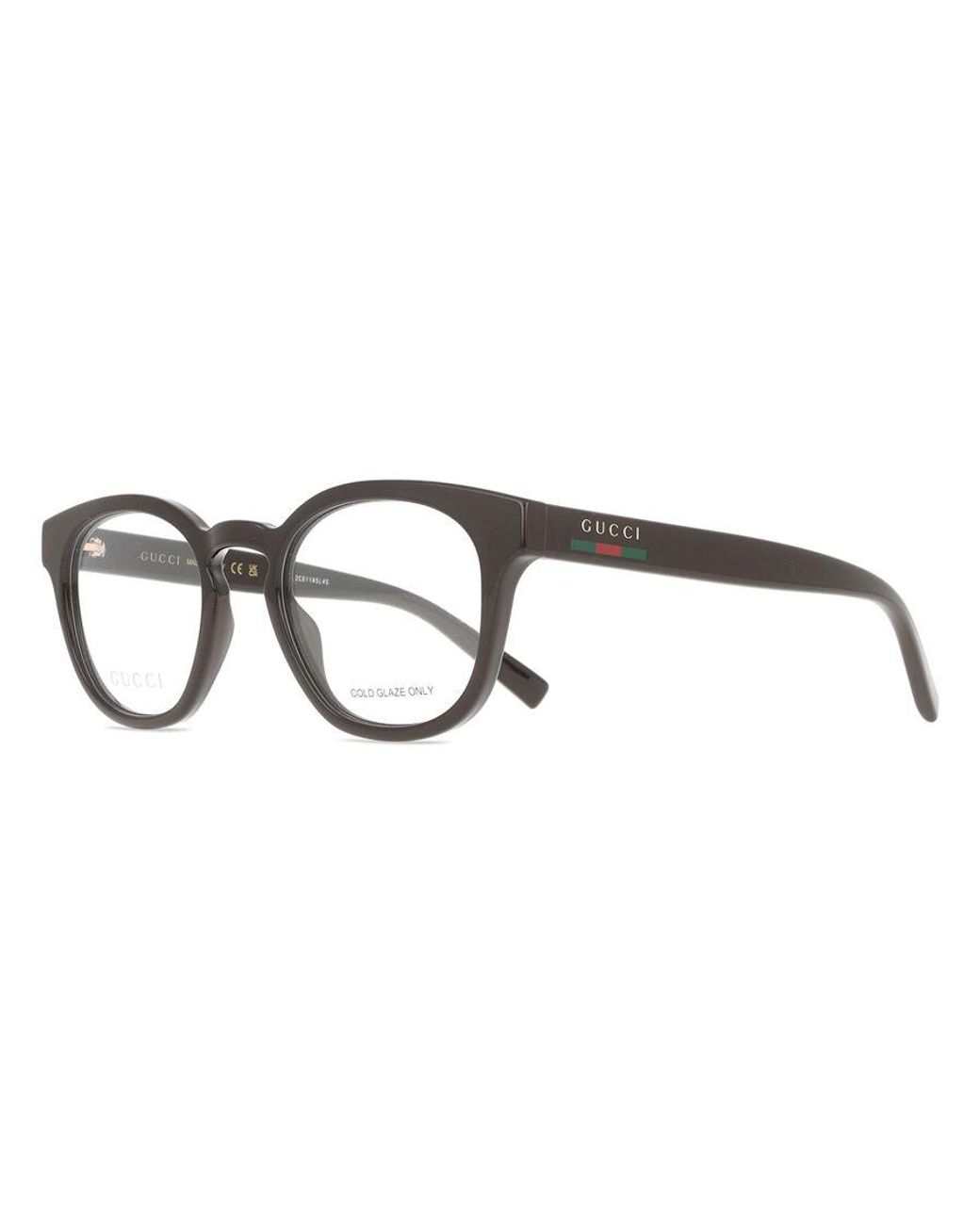 Gucci Black Gg1859O 004 Optical Frames Injected Transparent Round for men