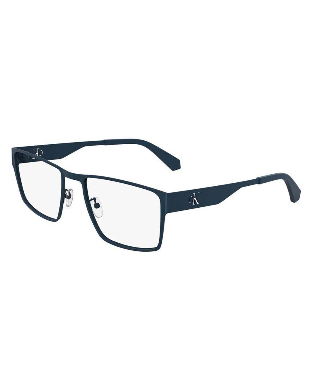 Calvin Klein Black Ckj24208 001 Optical Frames Metal Squared Normal for men