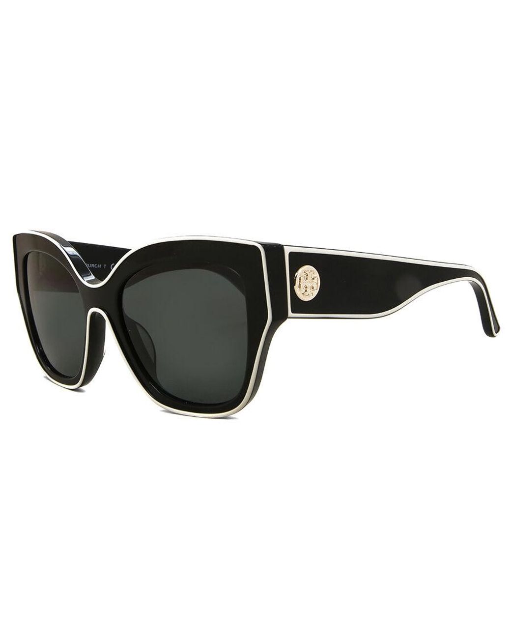 Tory Burch Black 54mm Oversized Cat-eye Sunglasses