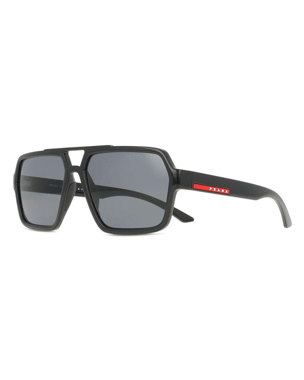Prada Linea Rossa Black Ps A06S Polarized 1Ab02G for men