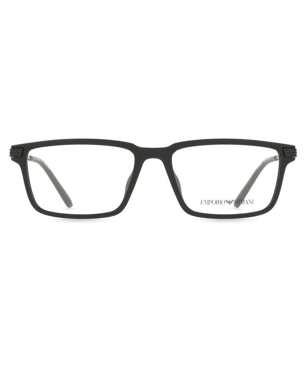 Emporio Armani Black Ea3268U 6258 Optical Frames Injected Squared Normal for men
