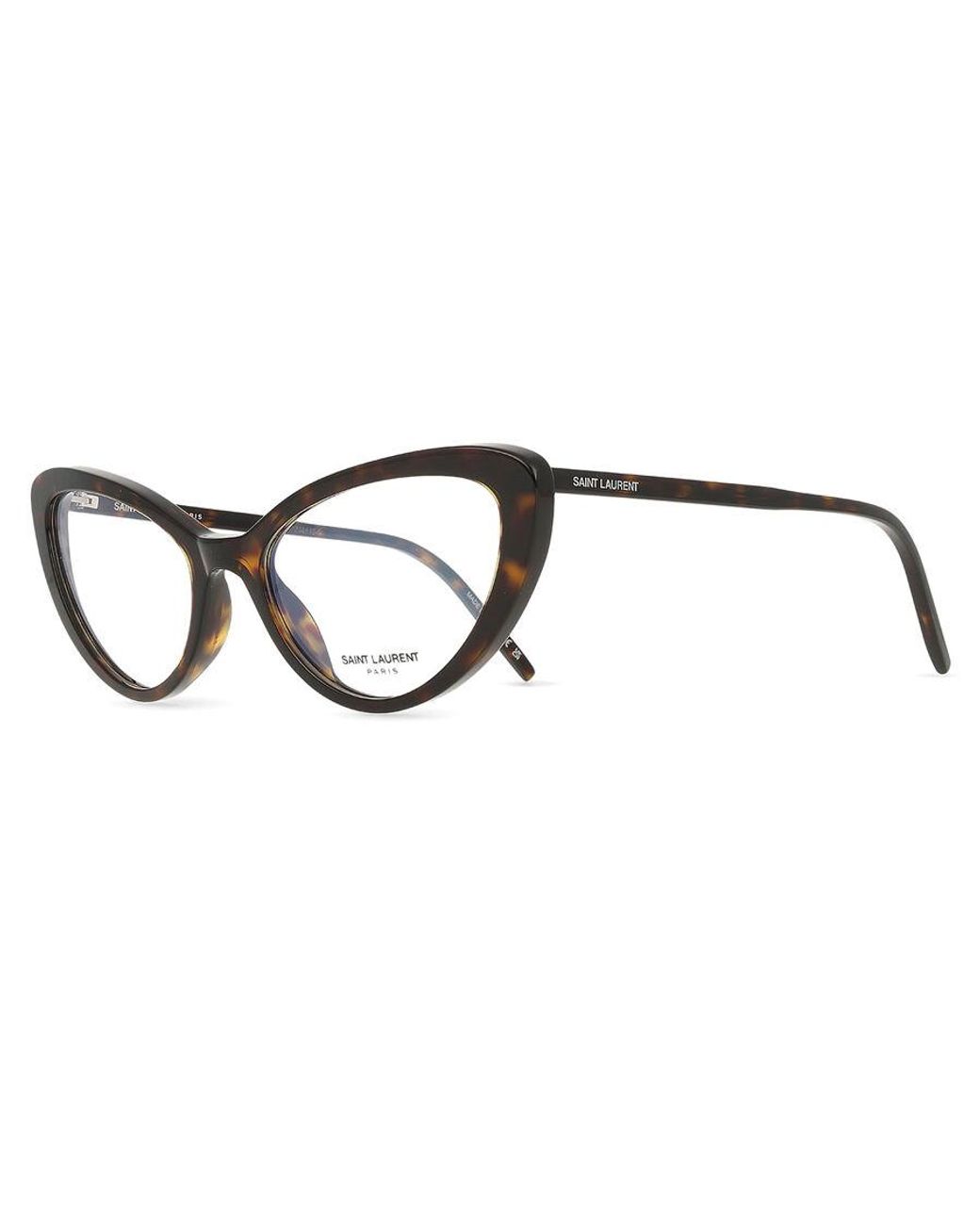 Saint Laurent Black Sl 777 002 Optical Frames Acetate Transparent Cat Eye "Antiriflesso"