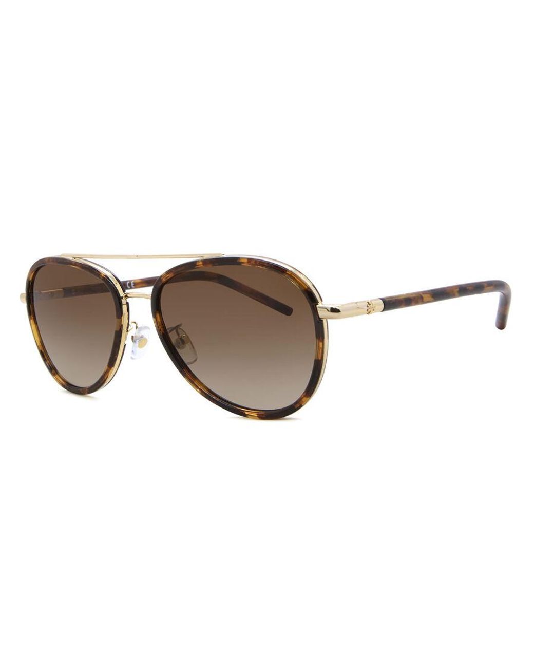 Tory Burch Multicolor 57mm Aviator Sunglasses