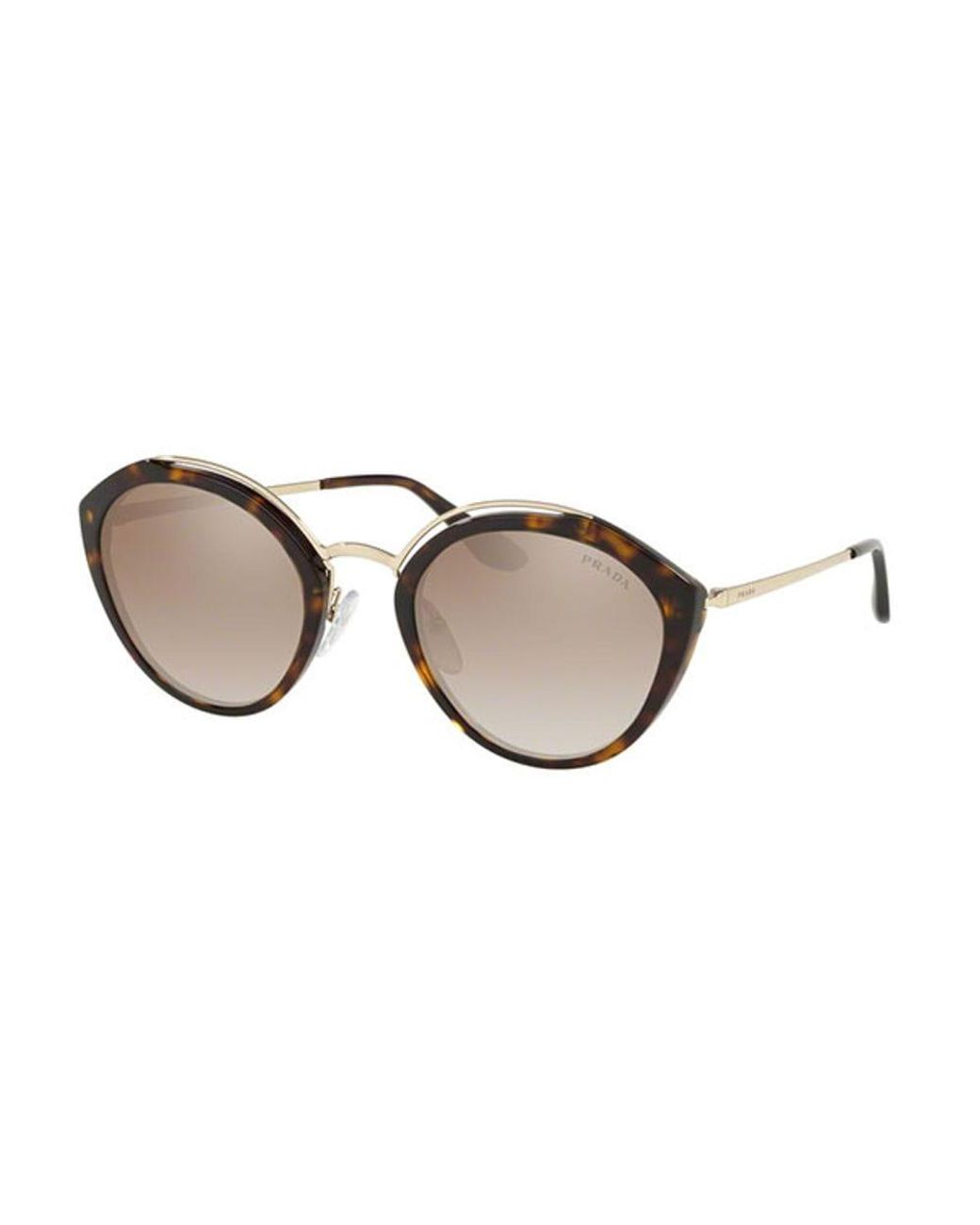 Prada Round Mirrored Acetate & Metal Sunglasses Save 51 Lyst