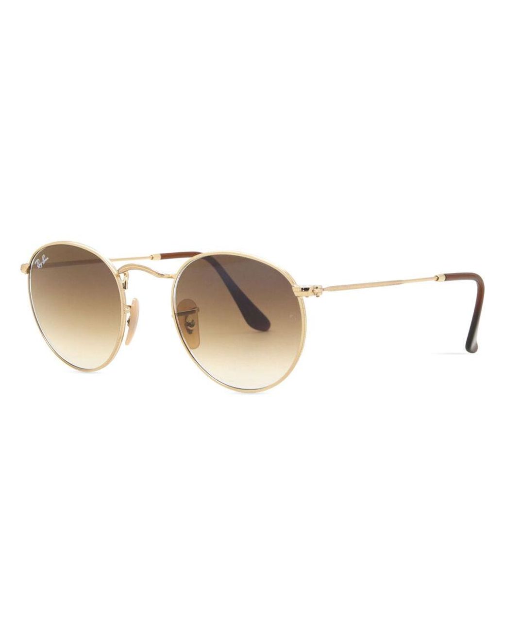 Ray-Ban Black Ray-Ban Rb3447 Round Metal Asian Fit 001/51 for men
