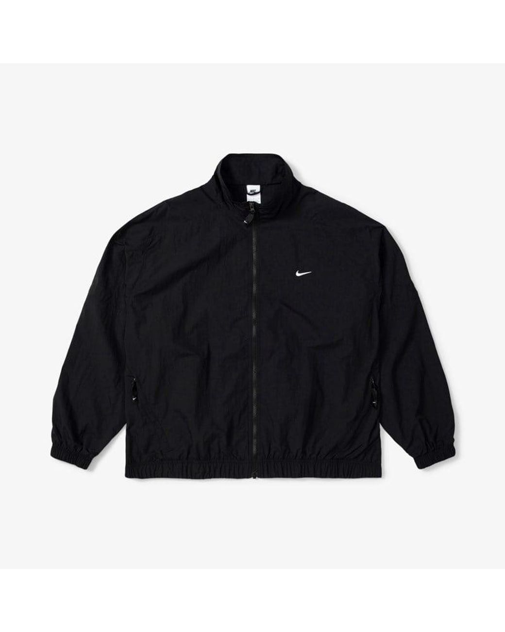 nike woven track jacket in black