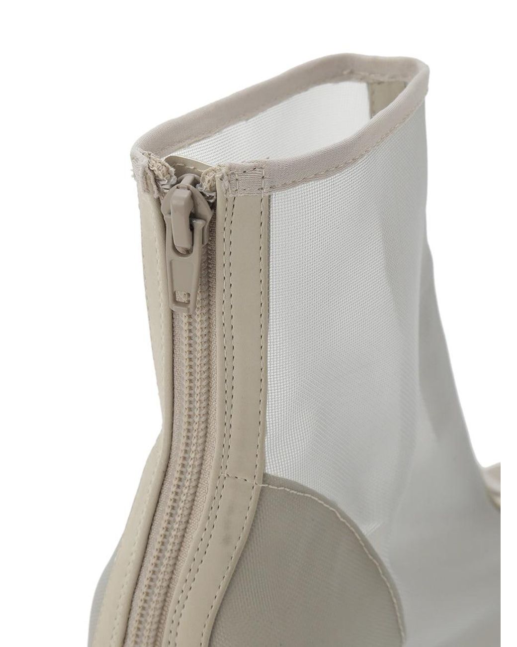 SNIDEL Gray Open Toe Mesh Ankle Boot