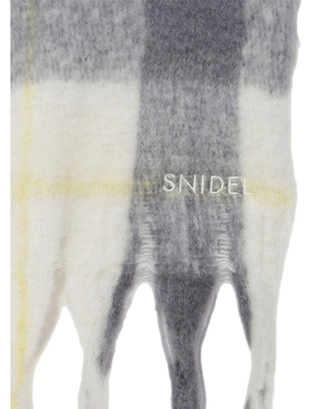 SNIDEL Gray Checked Pattern Scarf