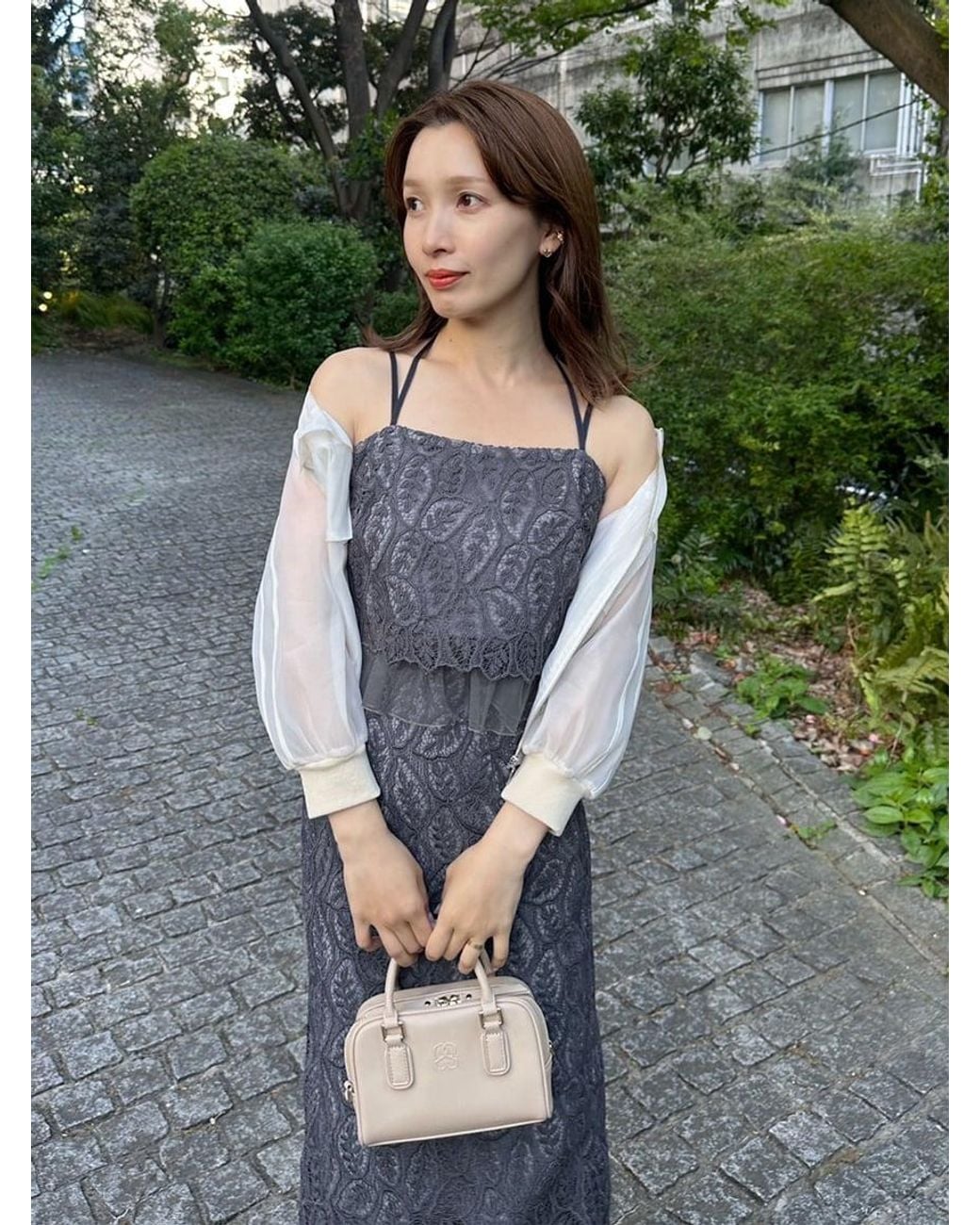 SNIDEL White Sheer Blouson Jacket