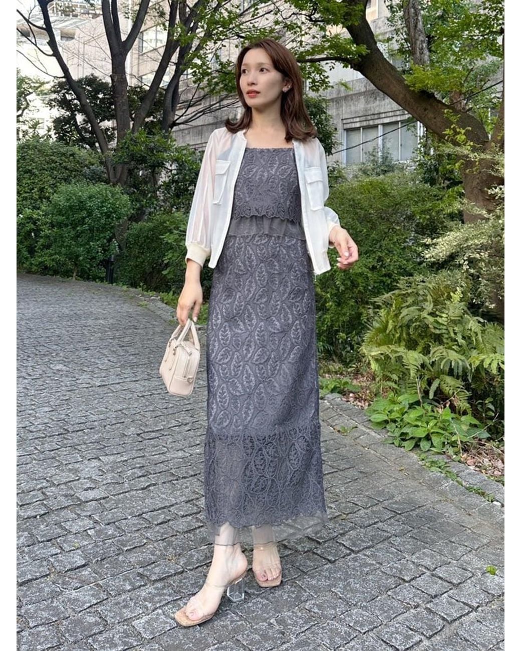 SNIDEL White Sheer Blouson Jacket