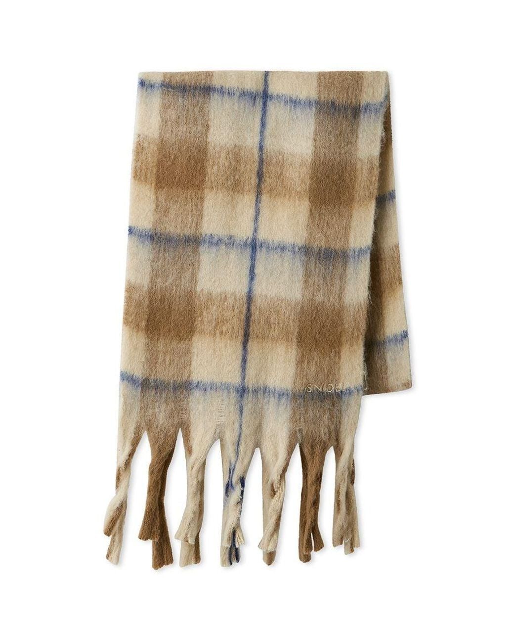 SNIDEL Gray Checked Pattern Scarf