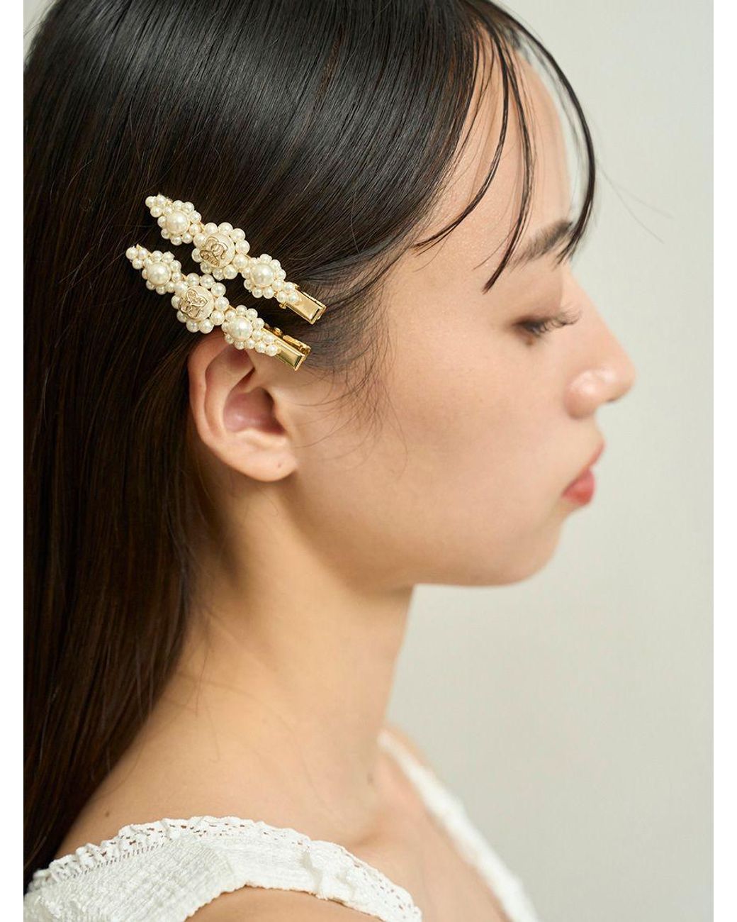 SNIDEL White Hairpin Set