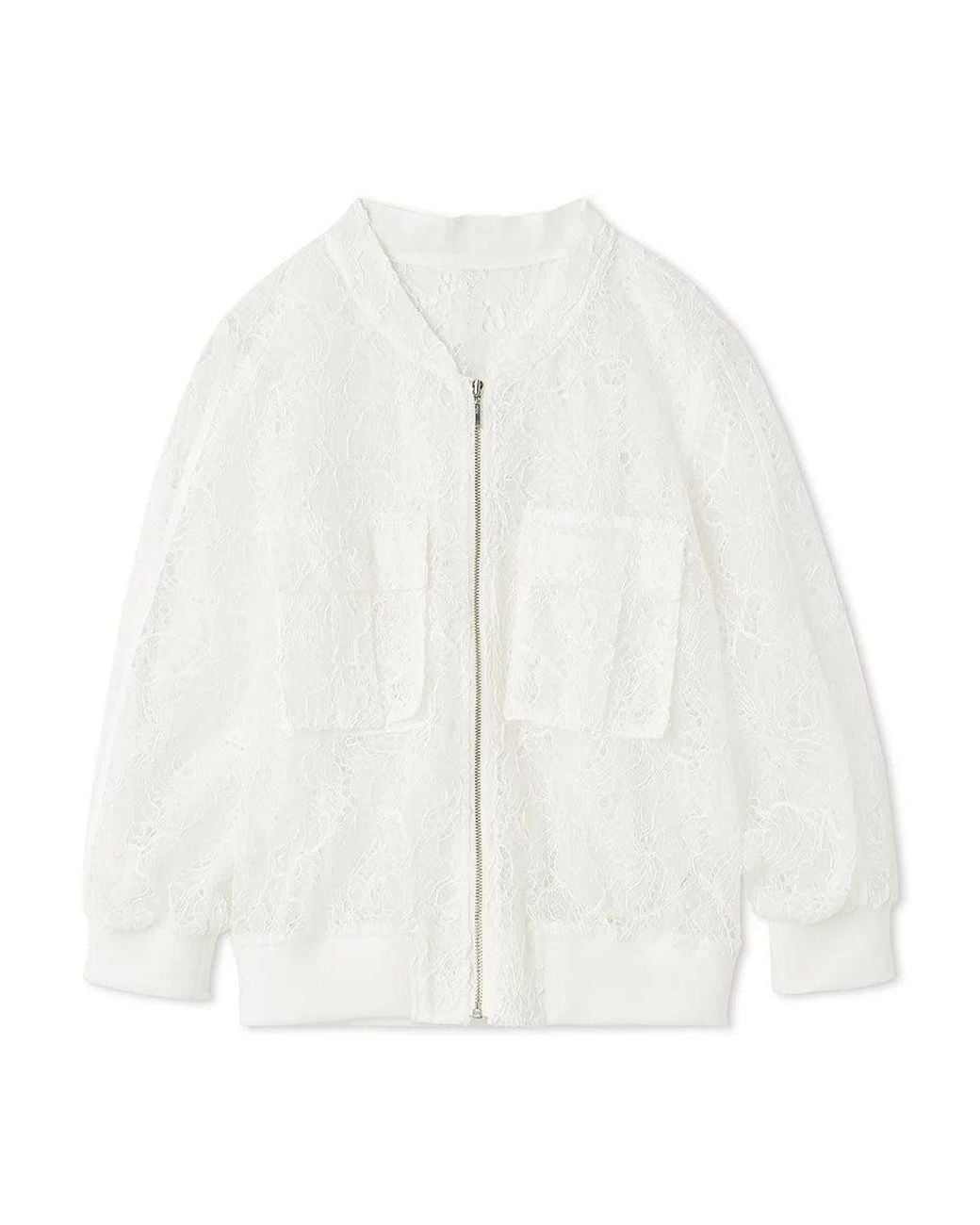 SNIDEL White Sheer Blouson Jacket