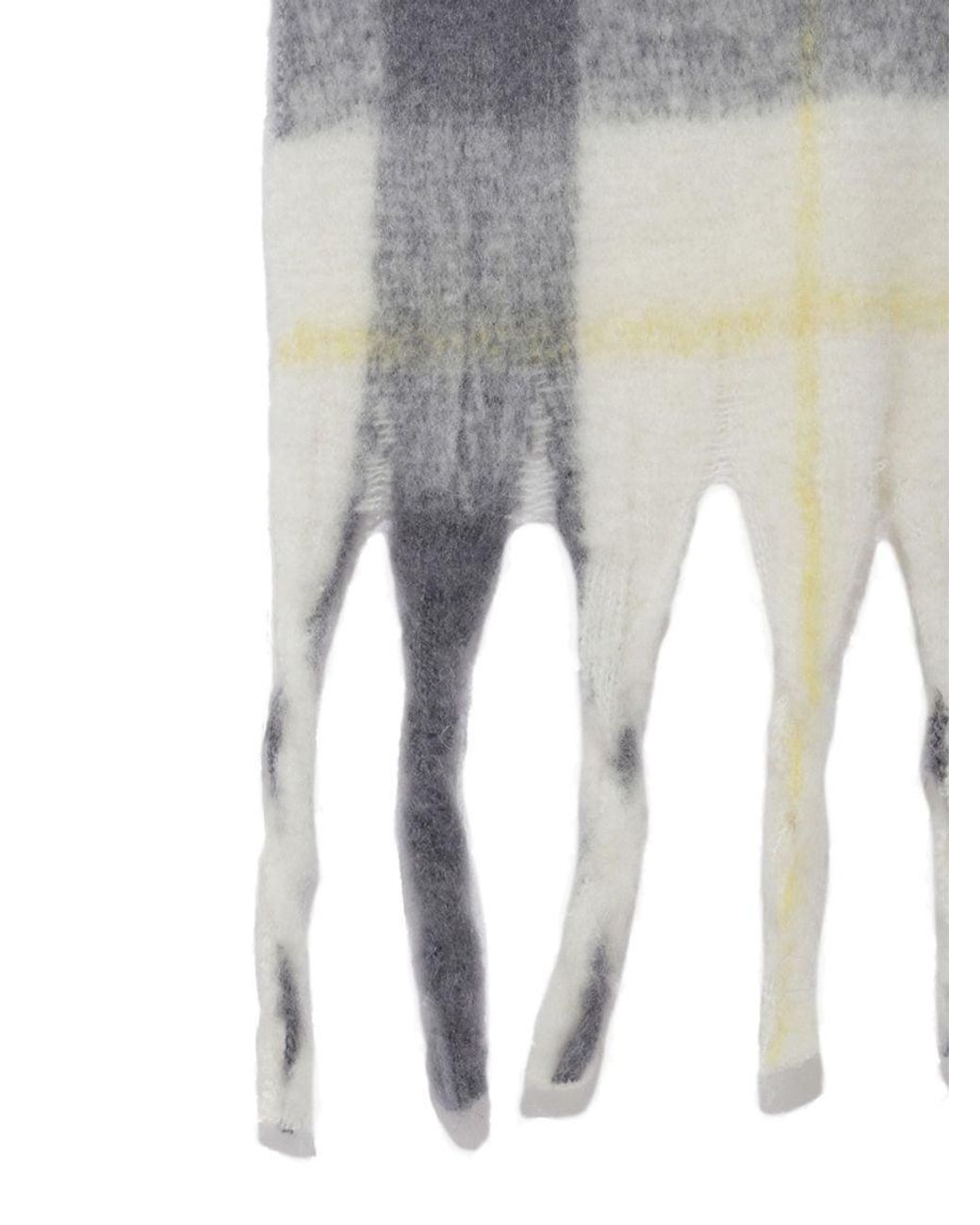 SNIDEL Gray Checked Pattern Scarf