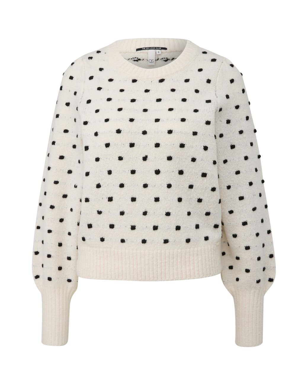 QS White Pullover Mit Punkten