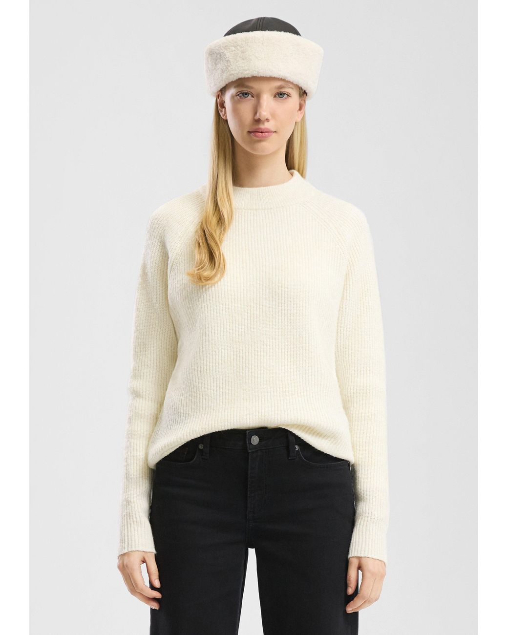 QS Natural Melierter Pullover