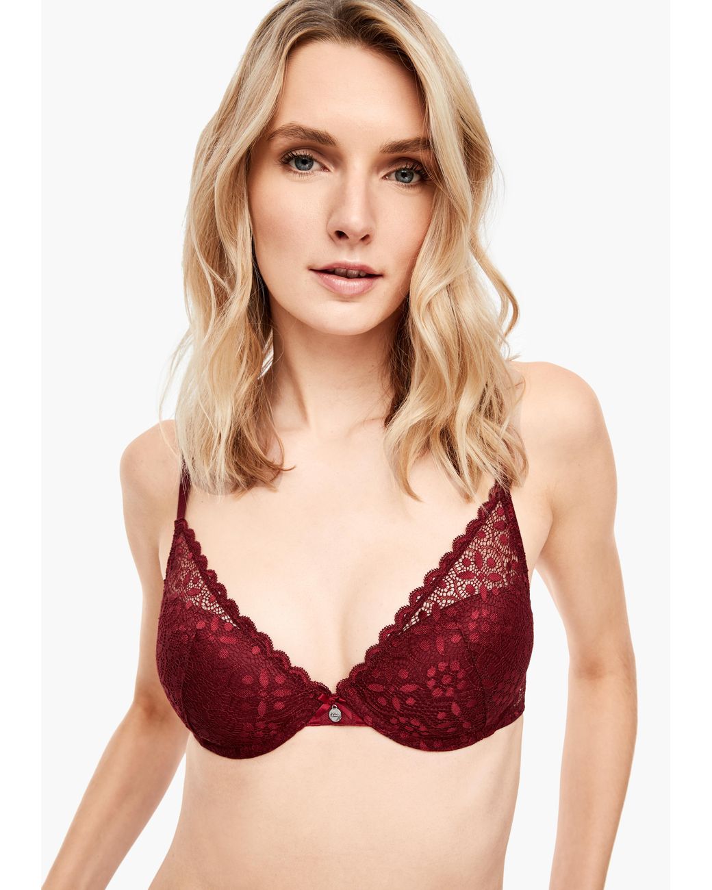 aus Spitze Lyst BH Push-Up S.oliver | in Rot DE