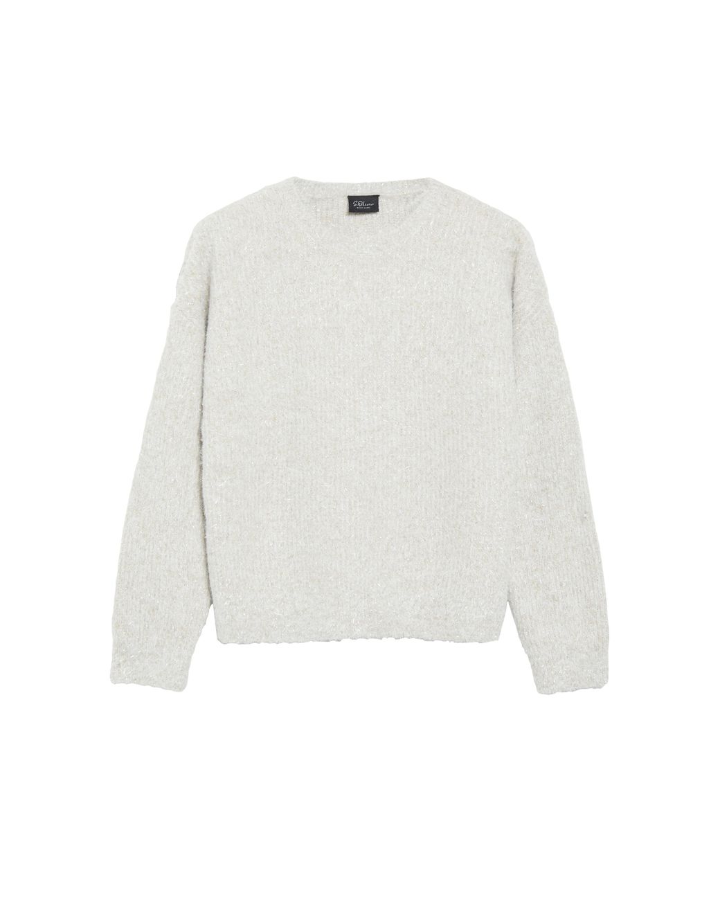 S.oliver White Strickpullover Mit Glitzergarn