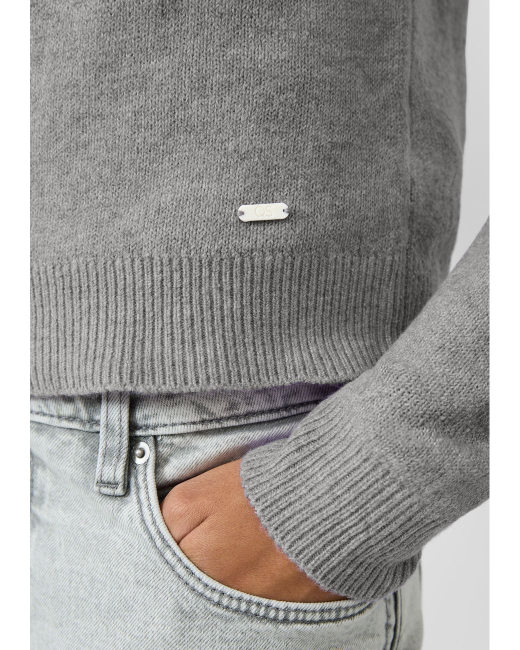 QS Gray Pullover Mit Raglanärmel