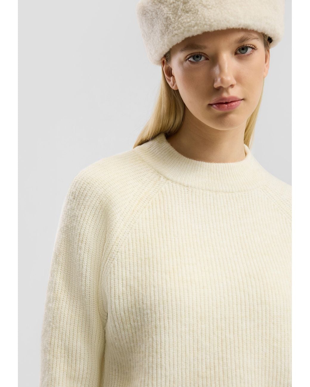 QS Natural Melierter Pullover