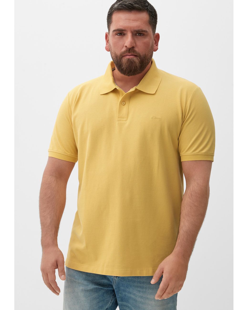 S.oliver Poloshirt mit Logo-Stickerei in Lyst Gelb für | DE Herren
