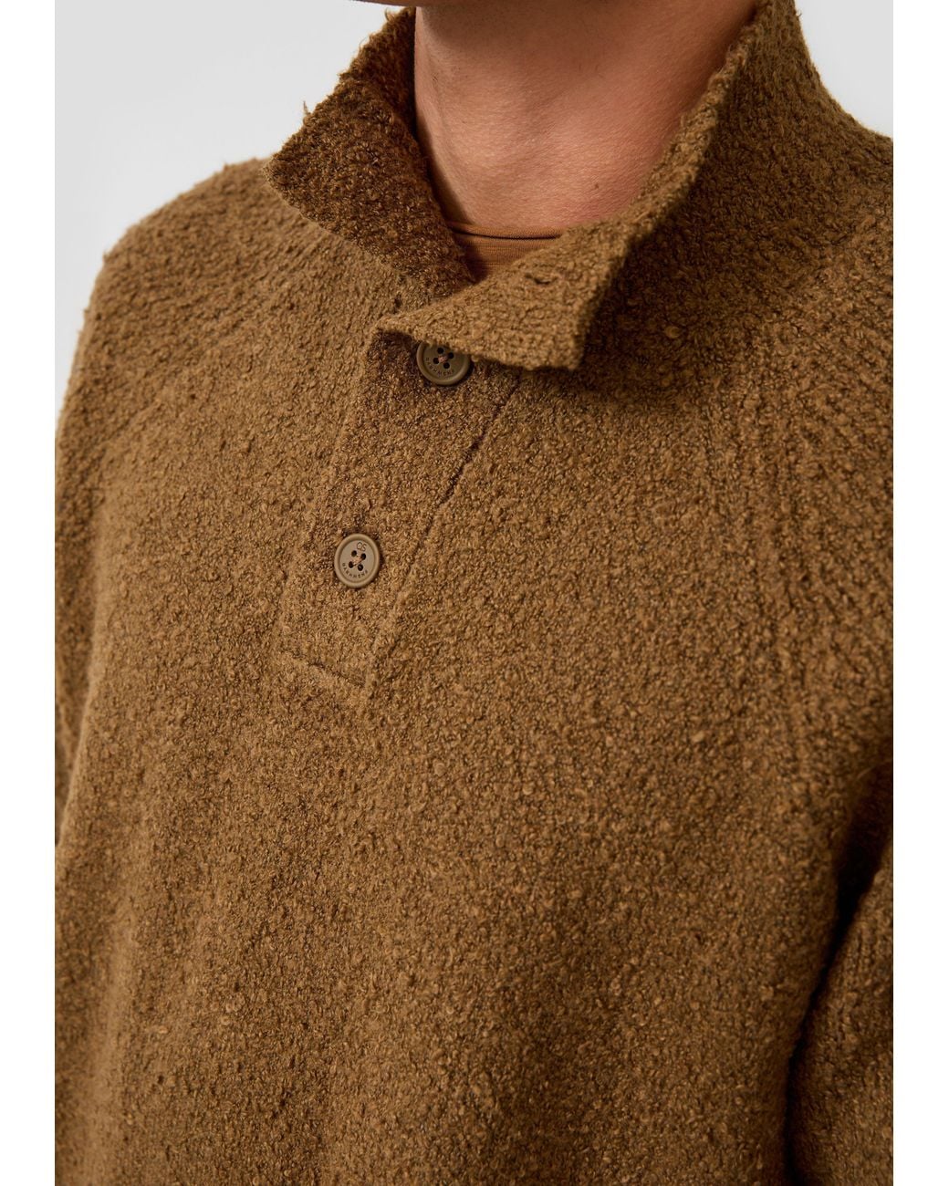 QS Pullover Aus Bouclegarn in Natural für Herren