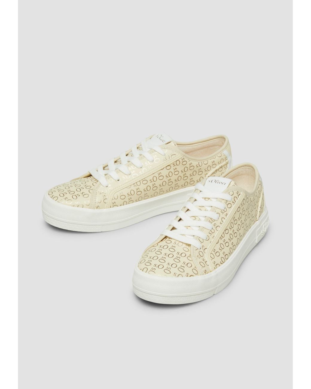 S.oliver Natural Sneaker Mit Allover-Print