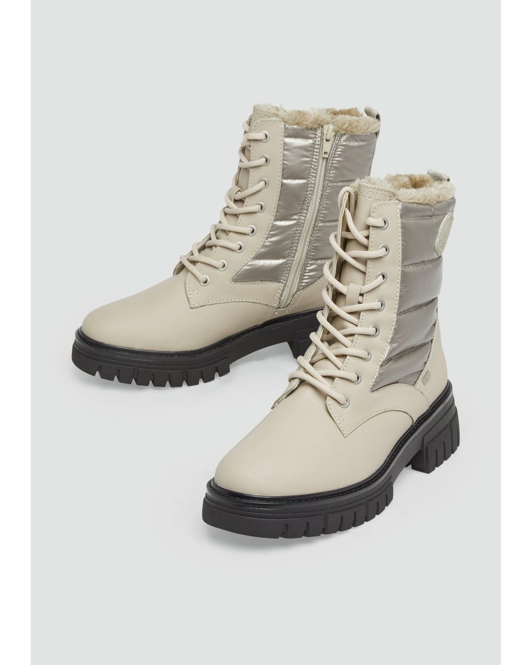 S.oliver White Warm Gefütterte Stiefel