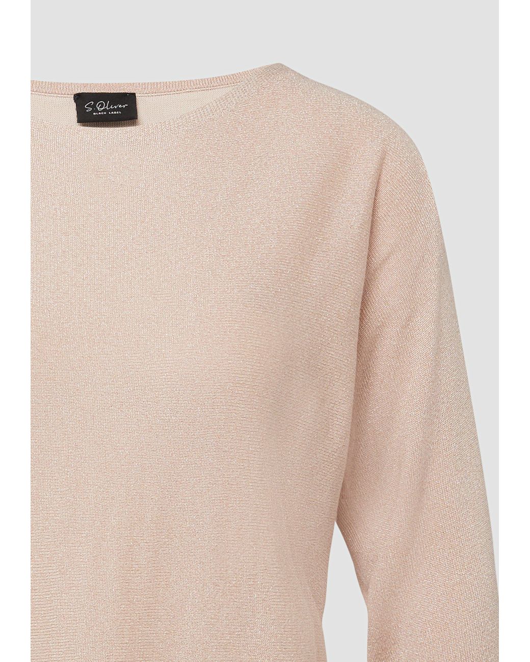 S.oliver White Leichter Feinstrickpullover Mit Glitzergarn