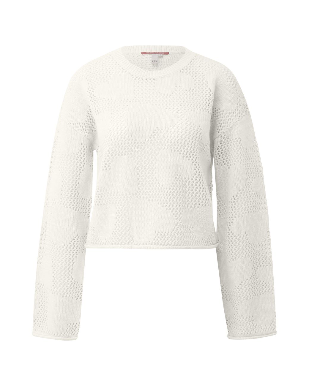 QS White Ajourpullover