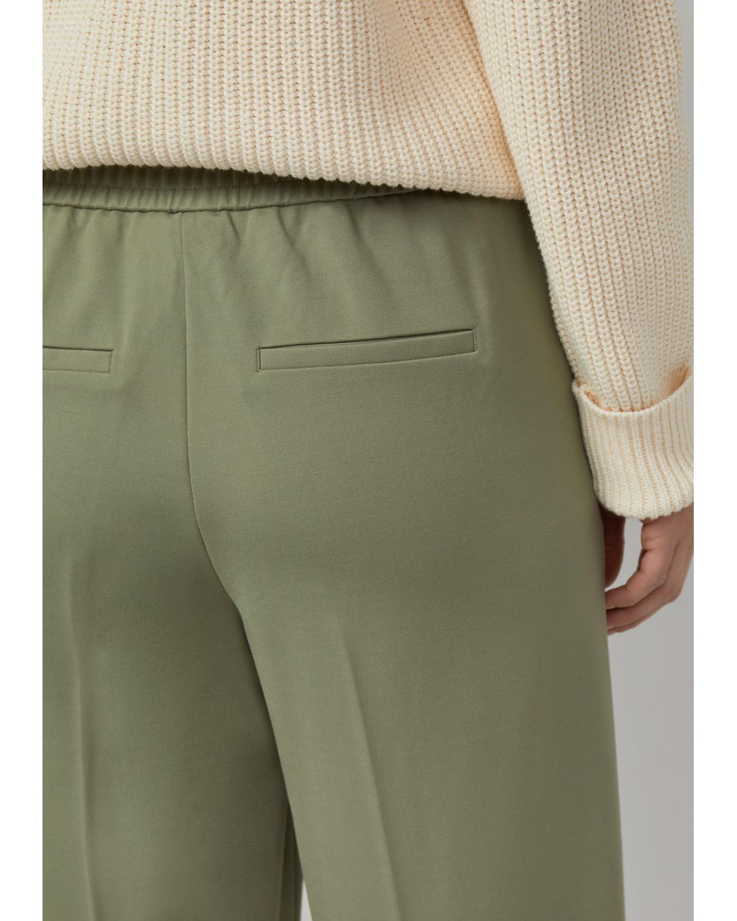 S.oliver Green Hose Aus Interlockjersey Mit Elastikbund
