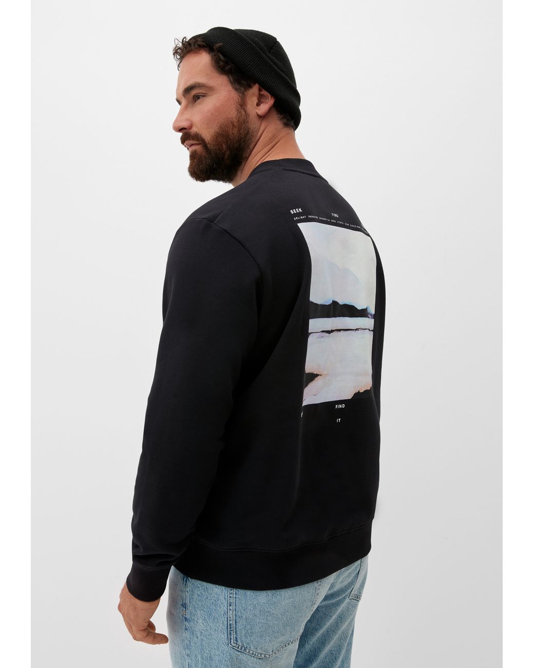 S.oliver Sweatshirt mit Rückenprint in für Herren DE | Schwarz Lyst