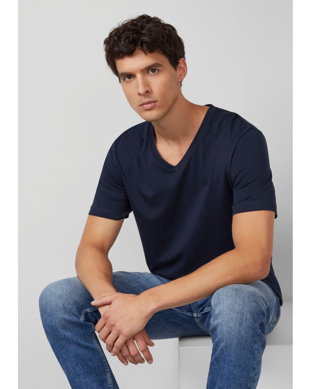 S.oliver 2Er-Pack Basic-T-Shirts Aus Baumwolle in Blue für Herren