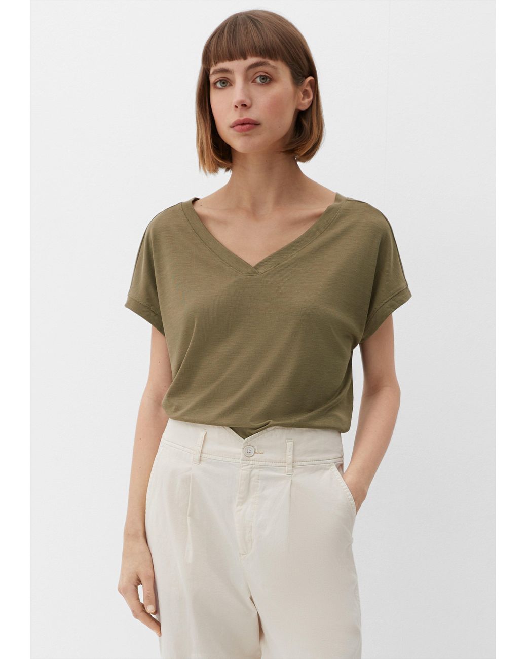 DE T-Shirt mit Grün Rückenausschnitt | Lyst S.oliver in