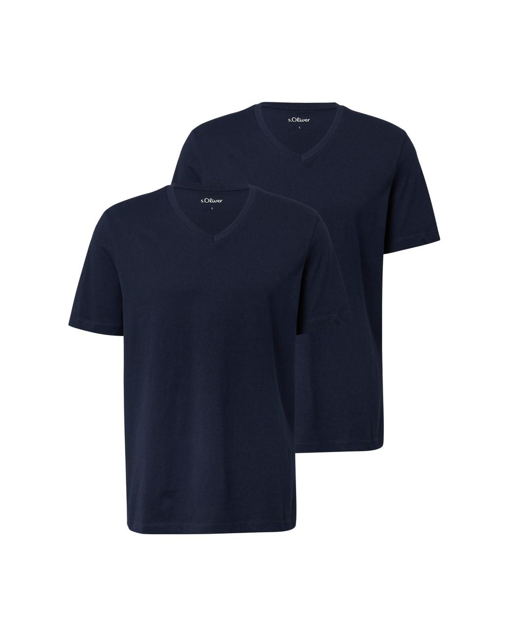 S.oliver 2Er-Pack Basic-T-Shirts Aus Baumwolle in Blue für Herren