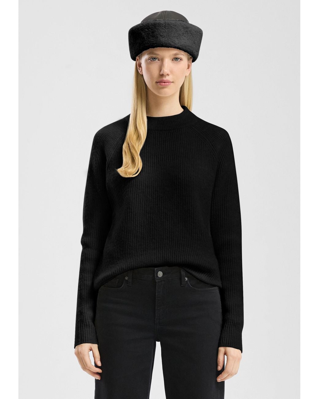 QS Black Melierter Pullover