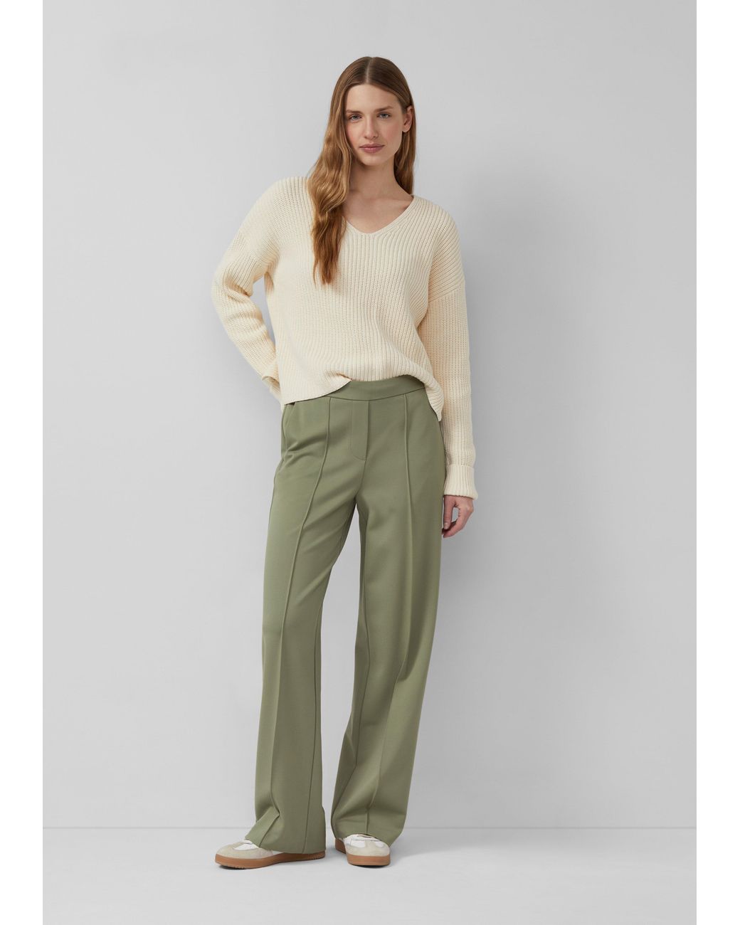 S.oliver Green Hose Aus Interlockjersey Mit Elastikbund