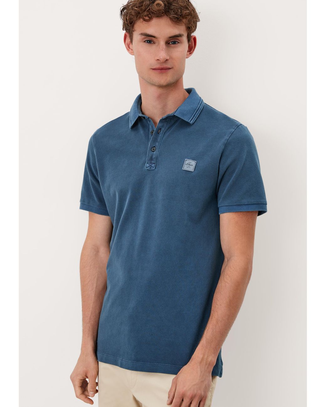 S.oliver Poloshirt mit Wascheffekt in Blau für Herren | Lyst DE