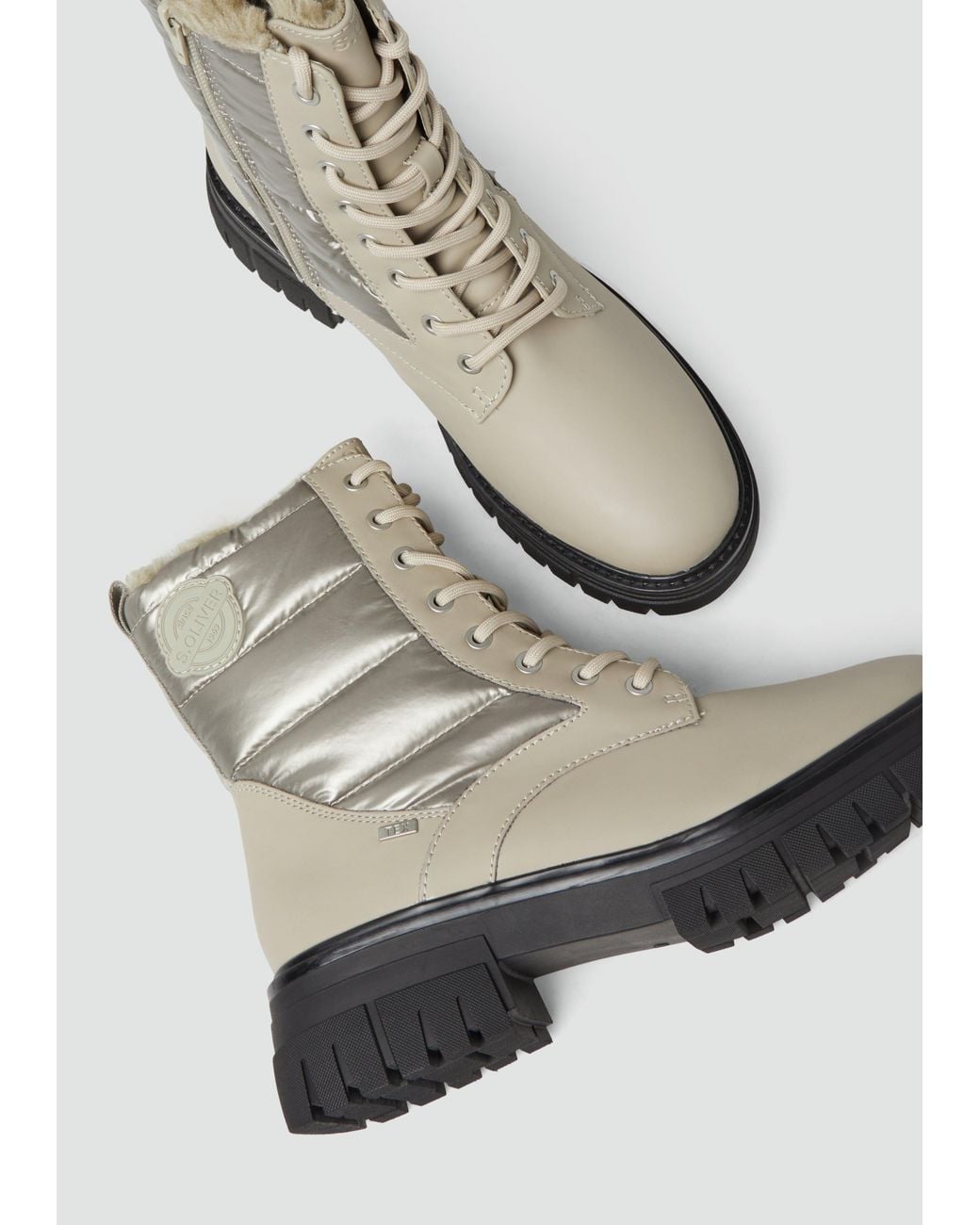 S.oliver White Warm Gefütterte Stiefel