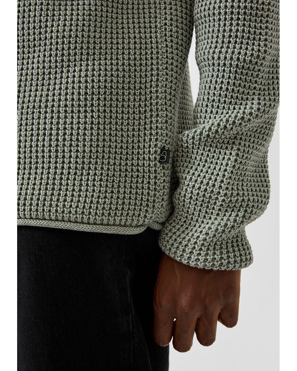 QS Grobstrick-Pullover Mit Waschung in Gray für Herren