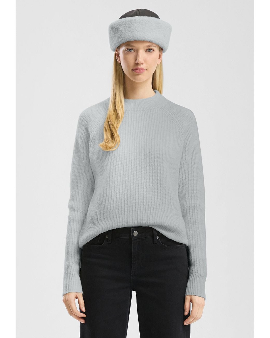 QS Gray Melierter Pullover