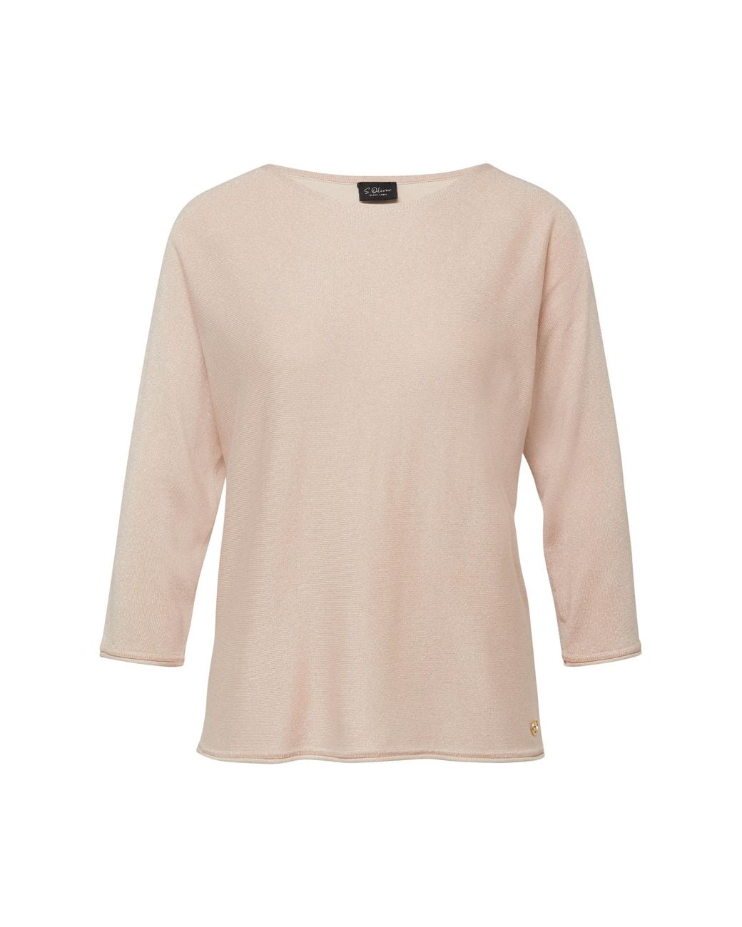 S.oliver White Leichter Feinstrickpullover Mit Glitzergarn
