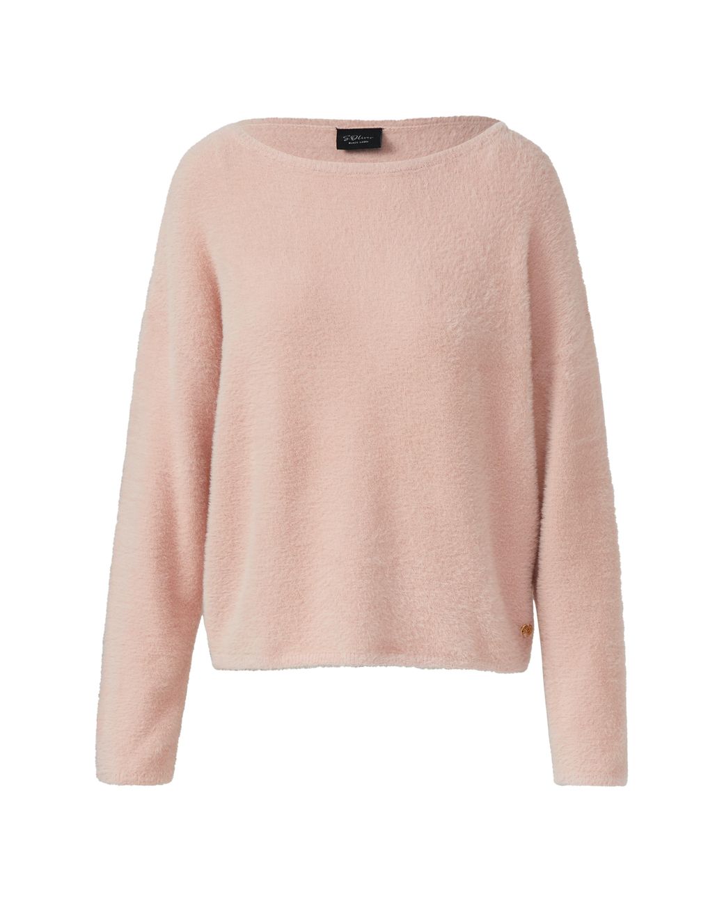 S.oliver Pink Flauschiger Pullover Mit U-Boot-Ausschnitt