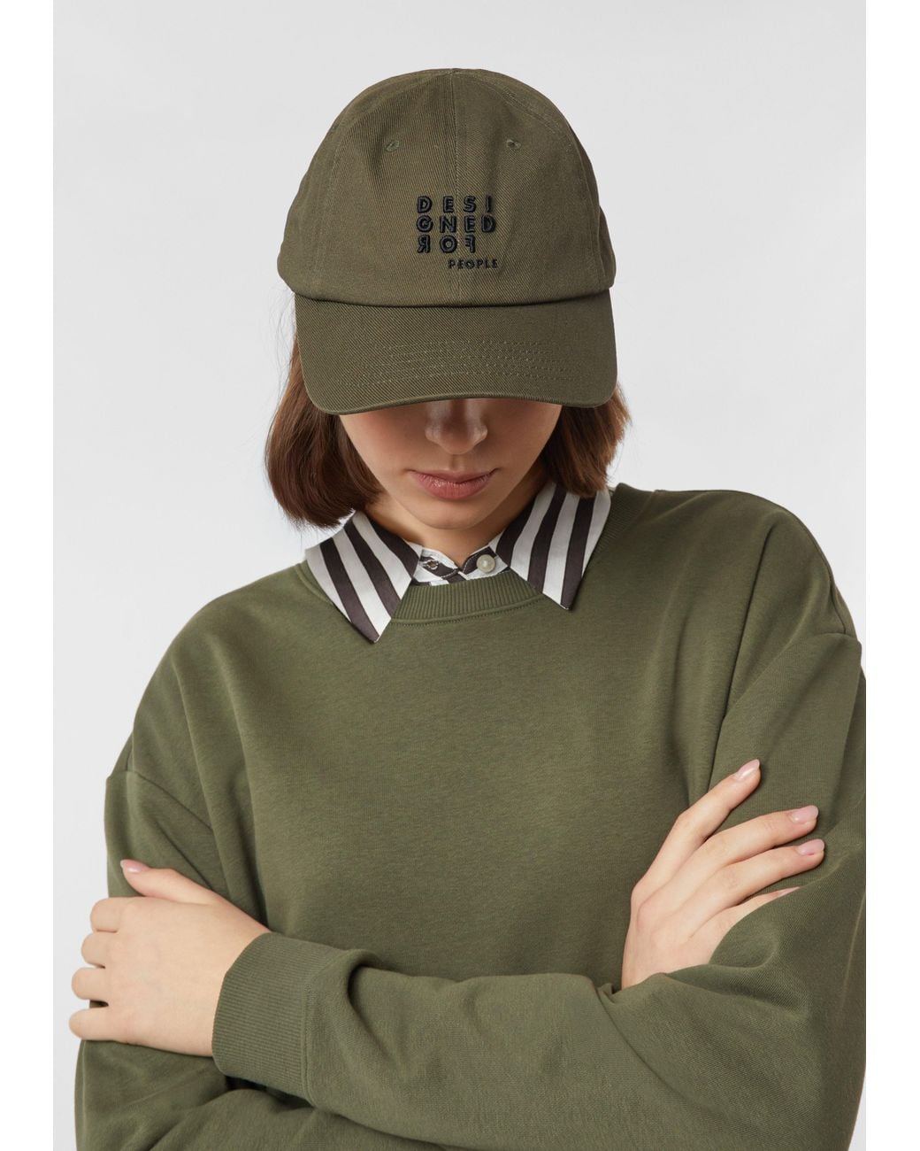 Comma, Green Basecap Mit Stickerei