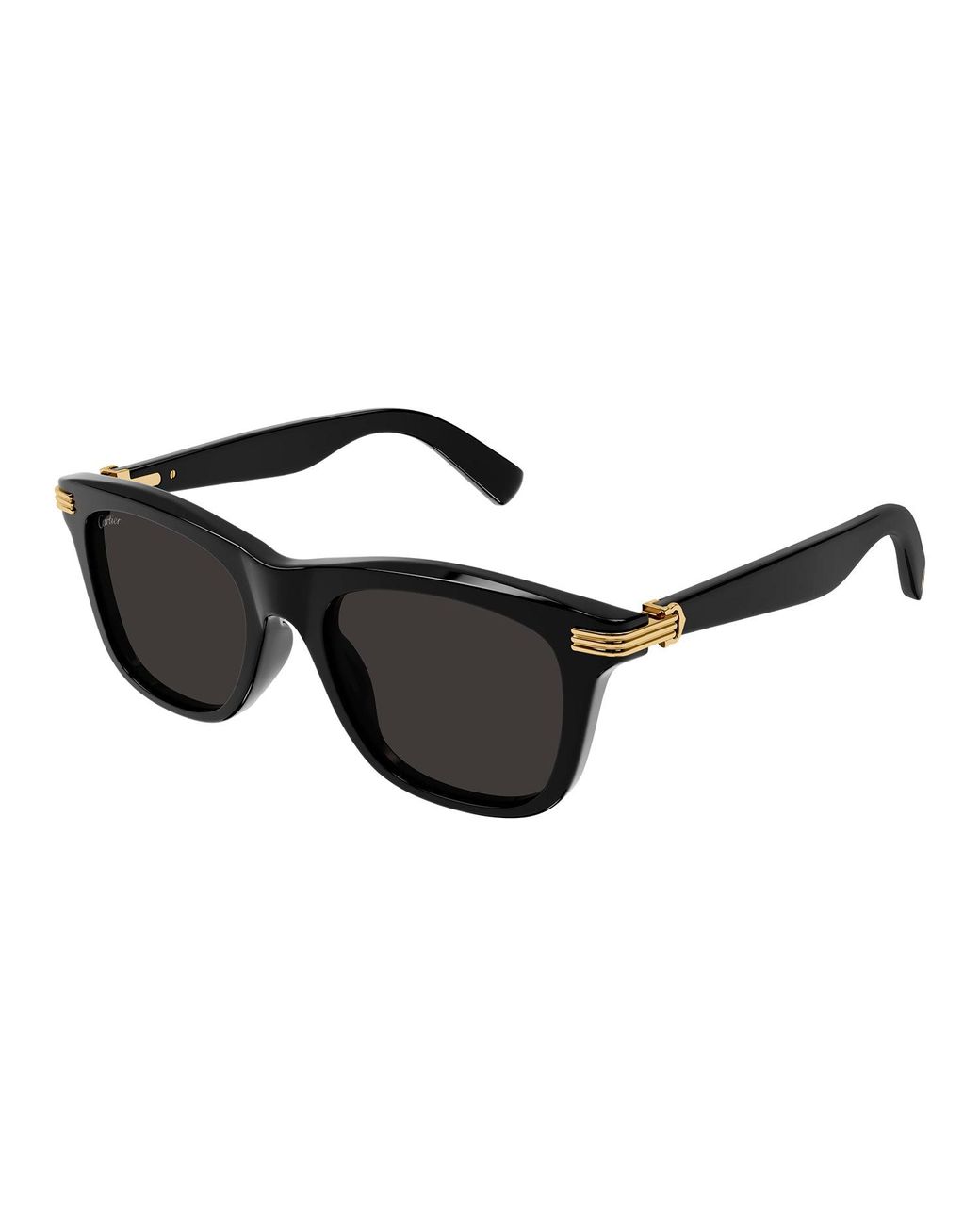 Cartier Ct0396s 001 Square Sunglasses in Black Lyst