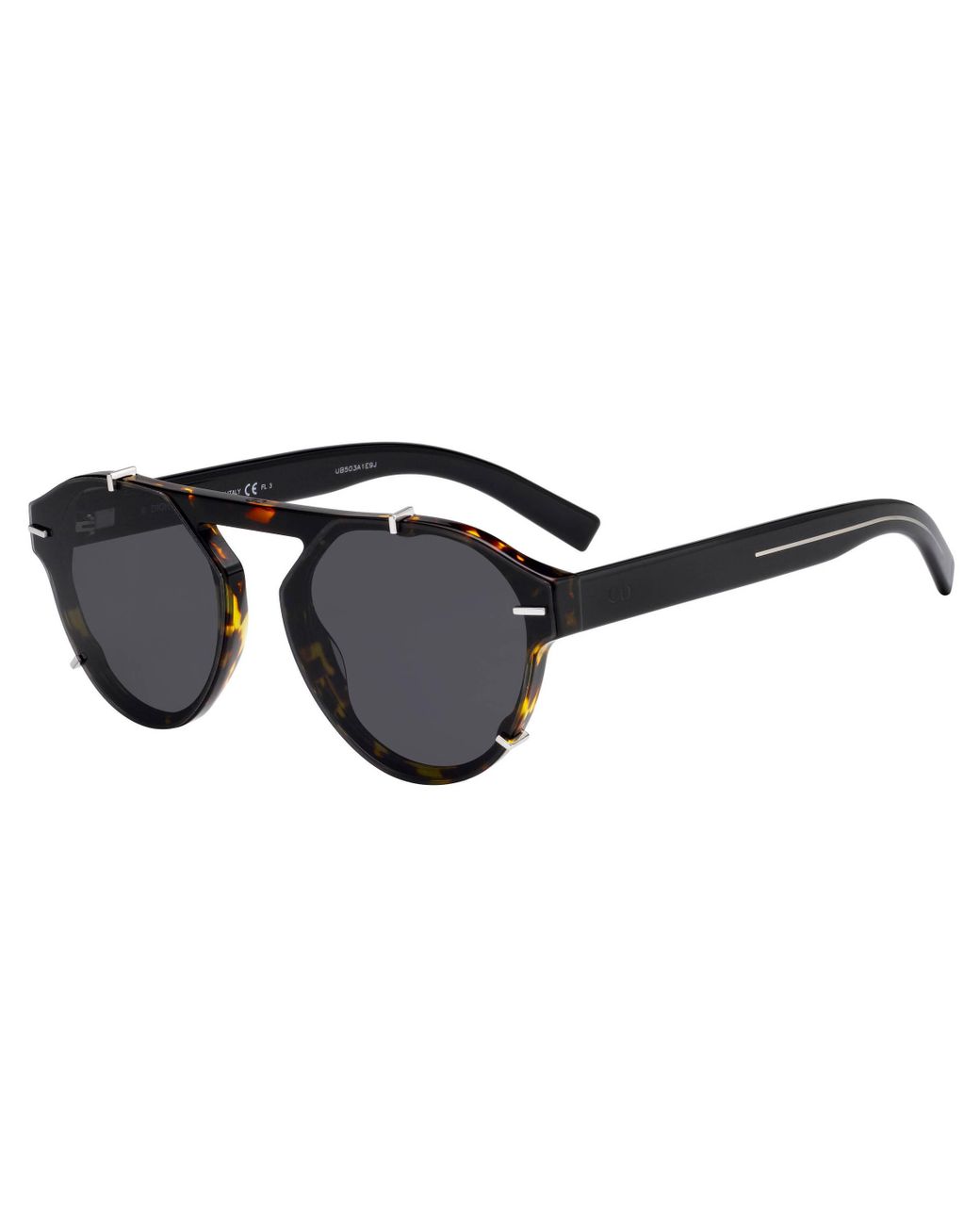 Dior Homme Black Tie 254s Round Sunglasses for Men | Lyst