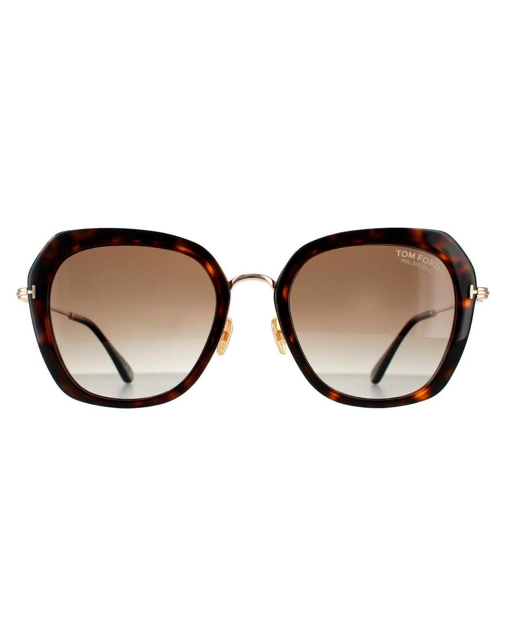 Tom Ford Ft0792 52h Butterfly Polarized Sunglasses in Black | Lyst